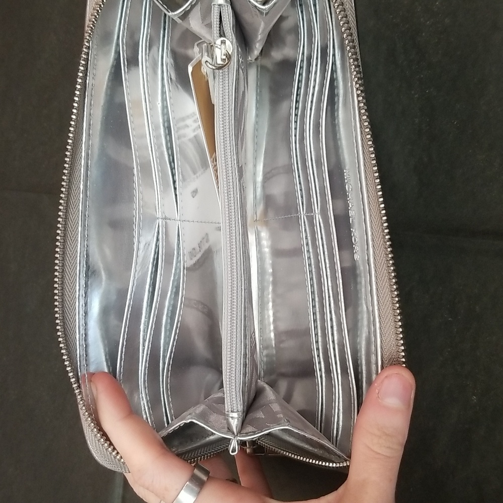Michael Kors Metallic Silver Wallet - Picture 6 of 11